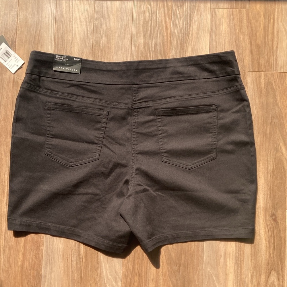 Napa Valley short black comfort waistband hidden elastic pull on 20W - Picture 15 of 16